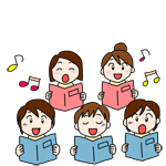 歌を歌っているイラスト