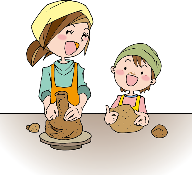 工作している子供のイラスト