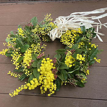 日本民家園
ワークショップ「麻とミモザと自然の恵み」