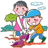 芋ほりのイラスト